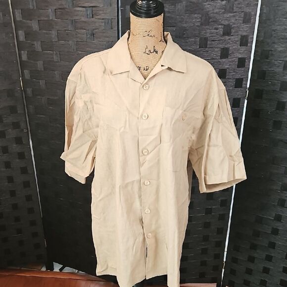 Men's Trust Linen Blend Shirt Size Medium - Picture 1 of 10